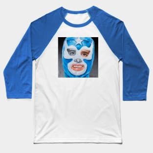 Hunter: Wrestling Mask Portrait Baseball T-Shirt